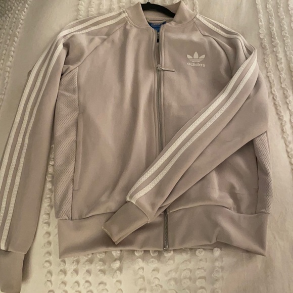 ADIDAS TAUPE BOMBER JACKET - Picture 1 of 1